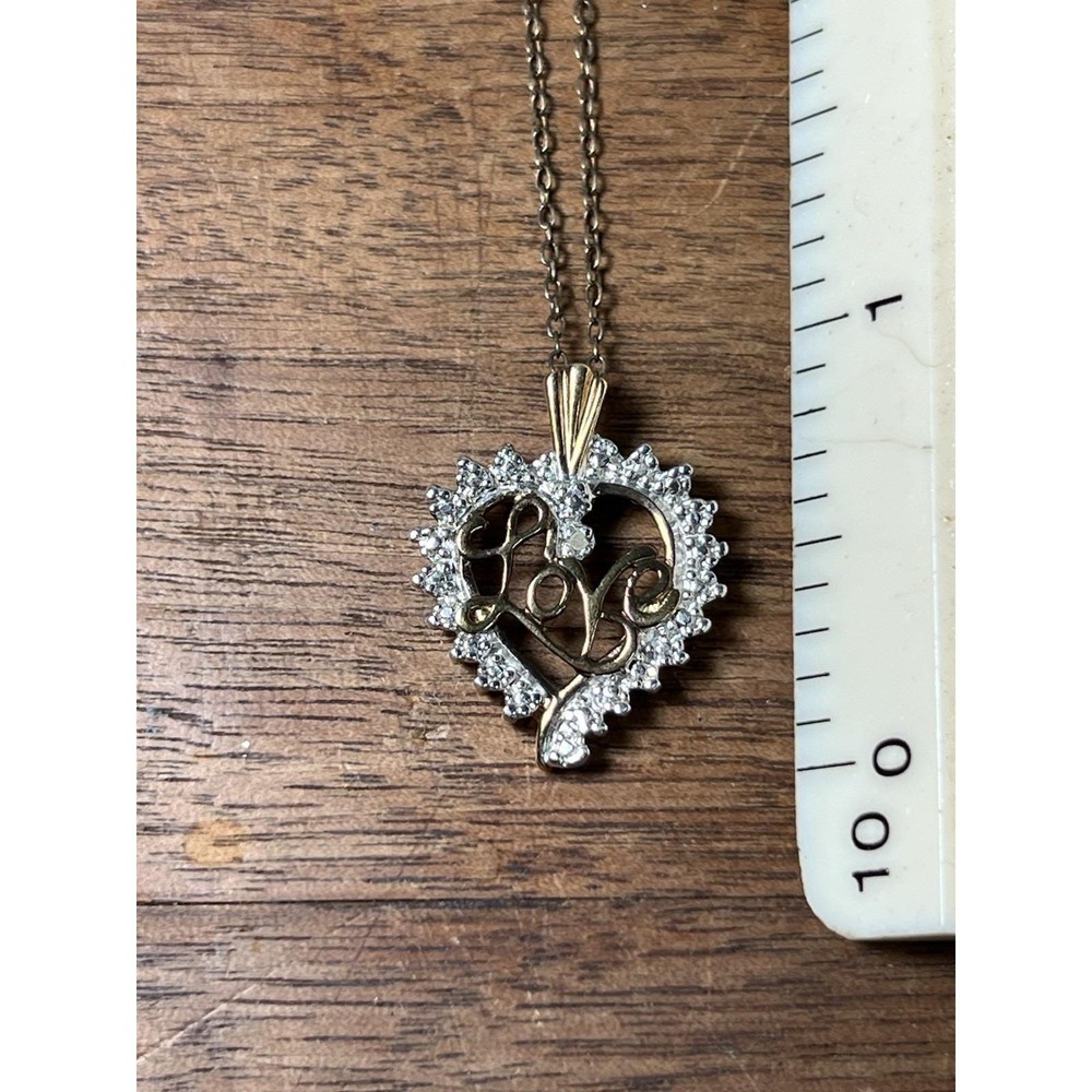 Vtg Prime Art And Jewel Gold Plated Sterling 925 Silver Heart Love And Cz Accent - Picture 6 of 6